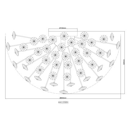 Globo - LED stropna svetilka 6xG9/3,5W/230V zlata