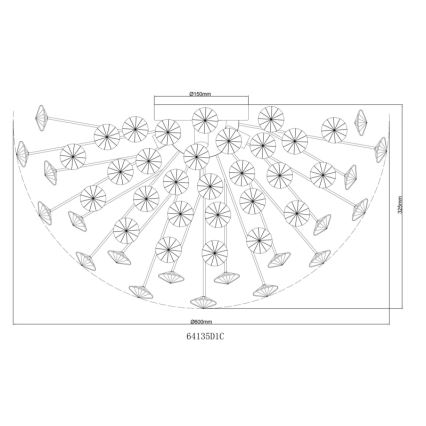 Globo - LED Stropna svetilka 6xG9/3,5W/230V pr. 60 cm sijajni krom