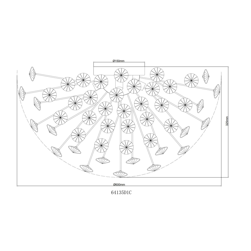 Globo - LED Stropna svetilka 6xG9/3,5W/230V pr. 60 cm sijajni krom