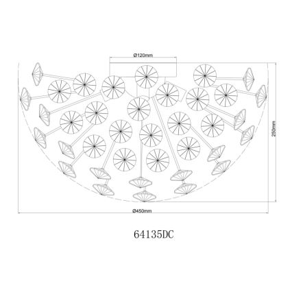 Globo - LED Stropna svetilka 4xG9/3,5W/230V pr. 45 cm sijajni krom