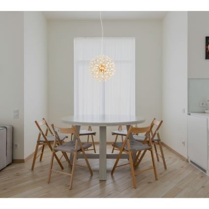 Globo - LED lestenec s kablom 8xG9/3,5W/230V v zlati barvi