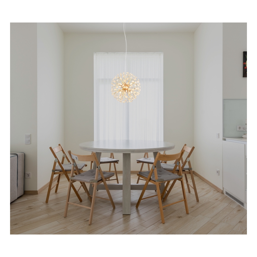 Globo - LED lestenec s kablom 8xG9/3,5W/230V v zlati barvi