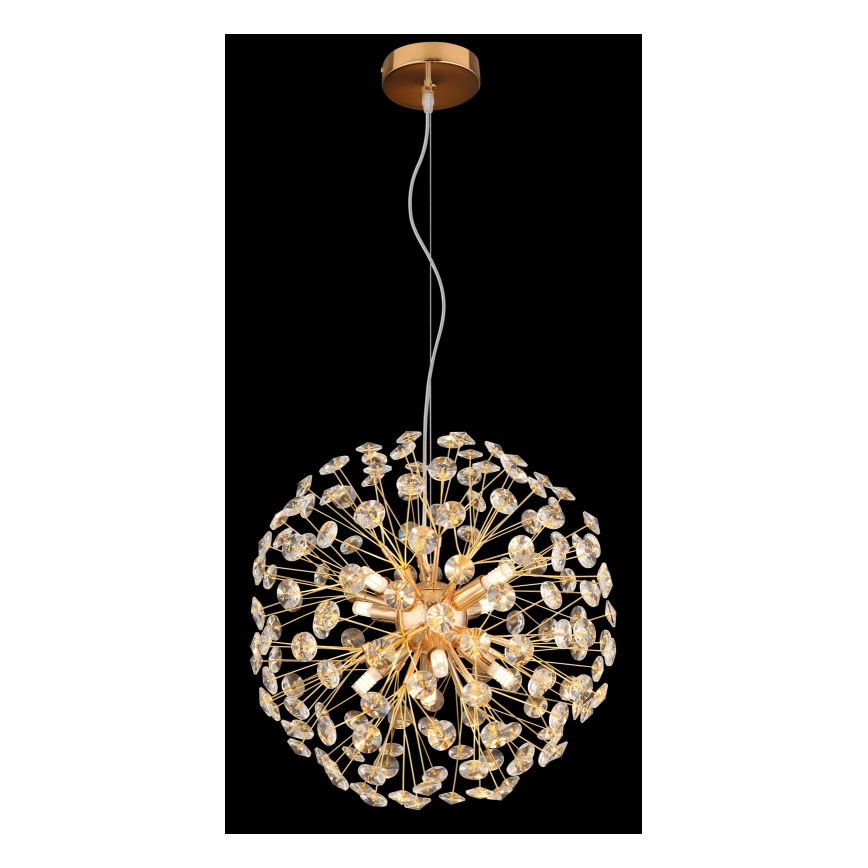 Globo - LED lestenec s kablom 8xG9/3,5W/230V v zlati barvi