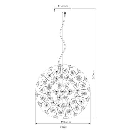 Globo - LED lestenec s kablom 8xG9/3,5W/230V v zlati barvi