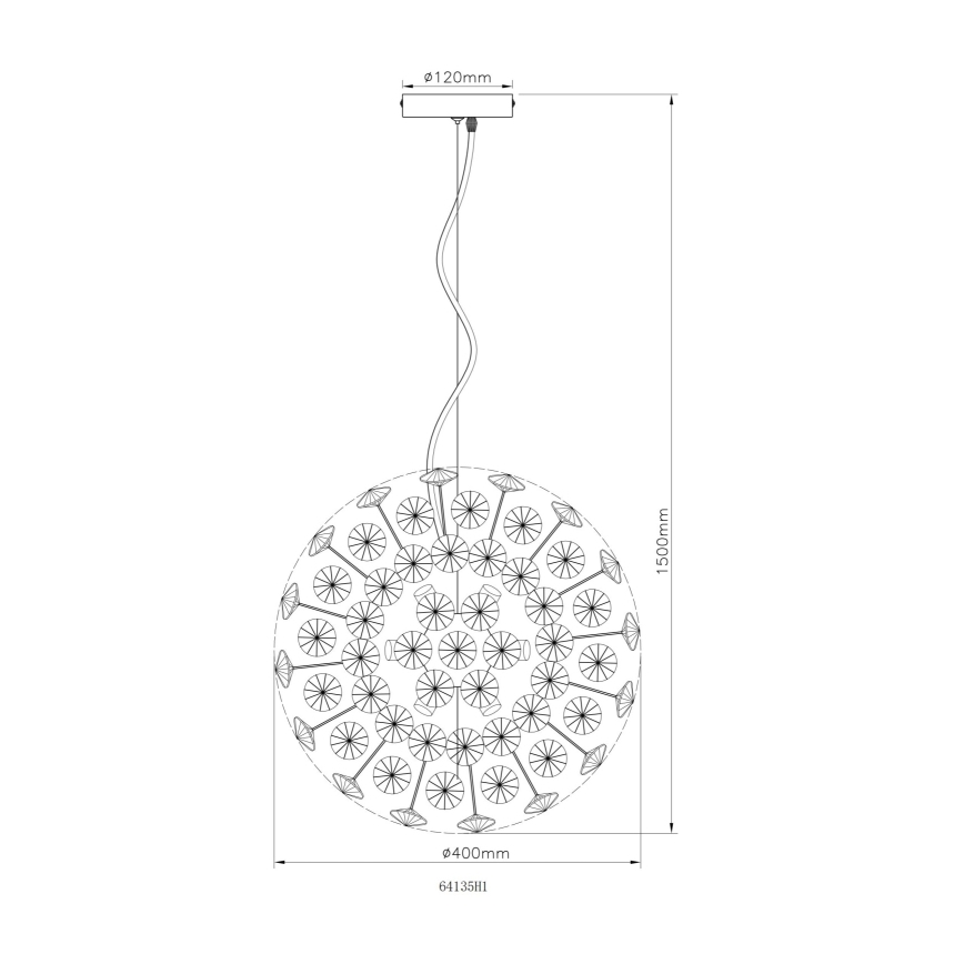 Globo - LED lestenec s kablom 8xG9/3,5W/230V v zlati barvi
