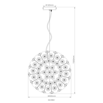 Globo - LED viseči lestenec z jekleno vrvico 8xG9/3,5W/230V sijajni krom