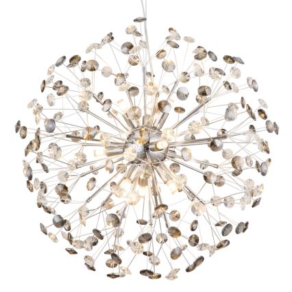 Globo - LED lestenec na jekleni vrvici 9xG9/3,5W/230V sijajni krom