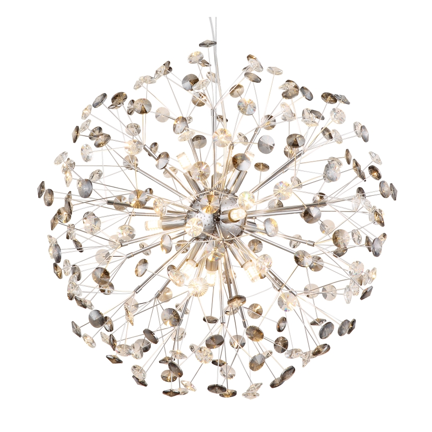Globo - LED lestenec na jekleni vrvici 9xG9/3,5W/230V sijajni krom