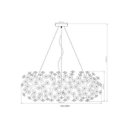 Globo - LED Kristalni lestenec na vrvici 20xG9/3,5W/230V