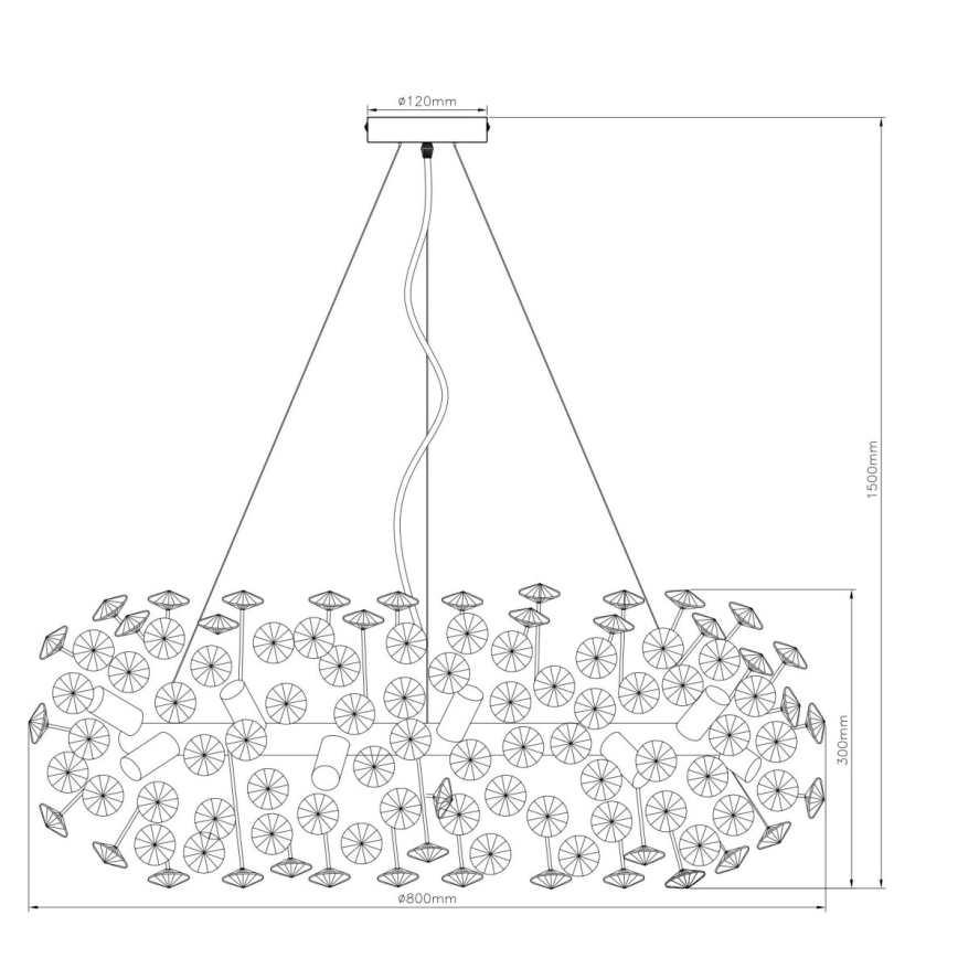 Globo - LED kristalni lestenec na kablu 20xG9/3,5W/230V