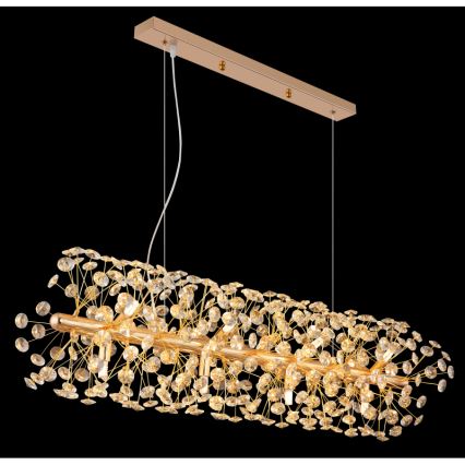 Globo - LED lestenec na kablu 12xG9/3,5W/230V, zlata barva