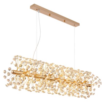 Globo - LED lestenec na kablu 12xG9/3,5W/230V, zlata barva