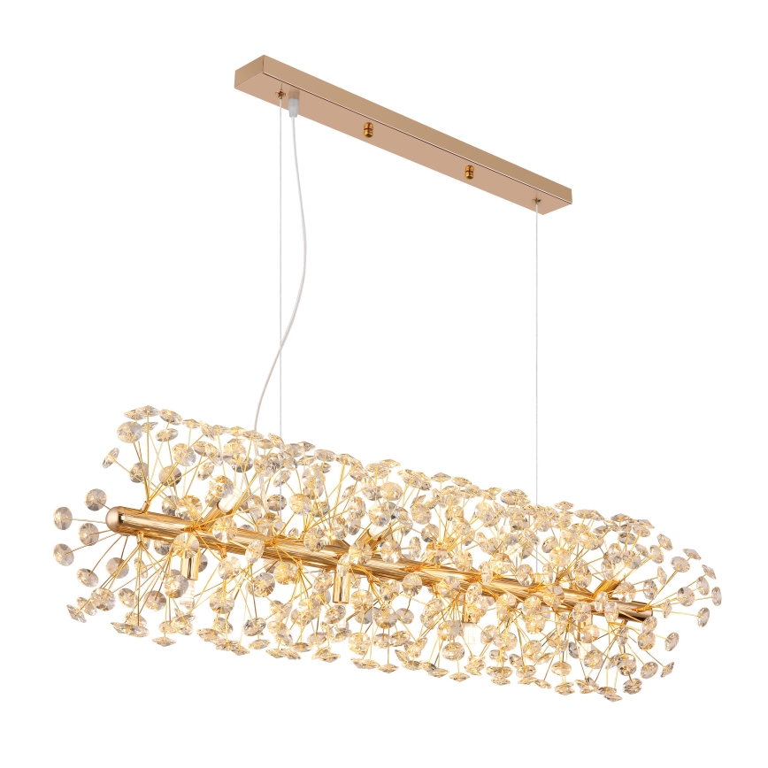 Globo - LED lestenec na kablu 12xG9/3,5W/230V, zlata barva