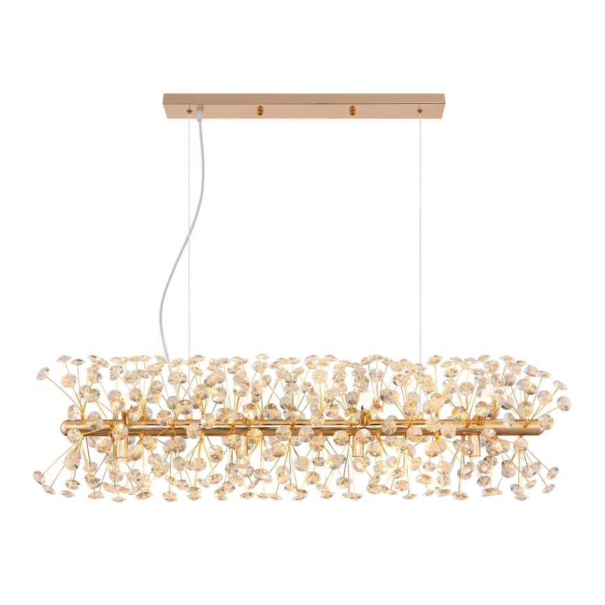 Globo - LED lestenec na kablu 12xG9/3,5W/230V, zlata barva