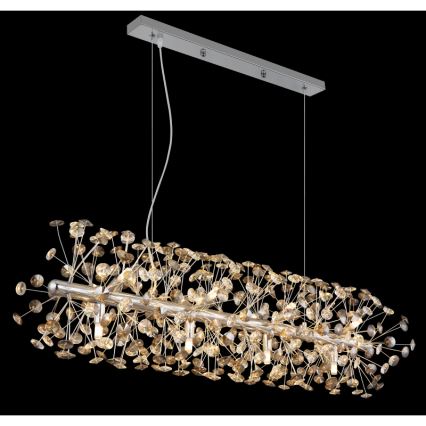 Globo - LED lestenec na jekleni vrvici 12xG9/3,5W/230V sijajni krom