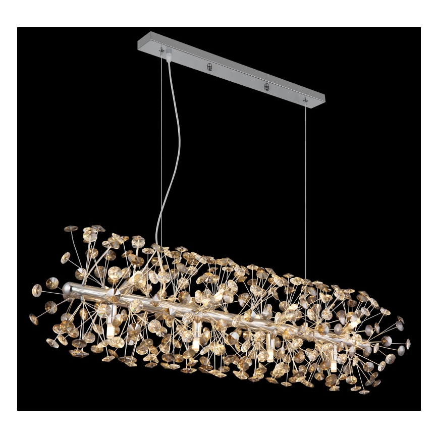 Globo - LED lestenec na jekleni vrvici 12xG9/3,5W/230V sijajni krom