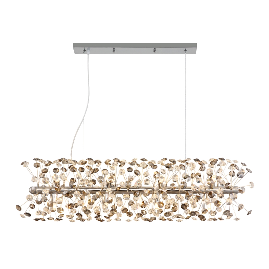 Globo - LED lestenec na jekleni vrvici 12xG9/3,5W/230V sijajni krom