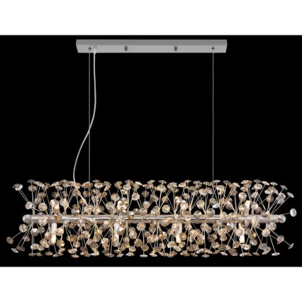 Globo - LED lestenec na jekleni vrvici 12xG9/3,5W/230V sijajni krom
