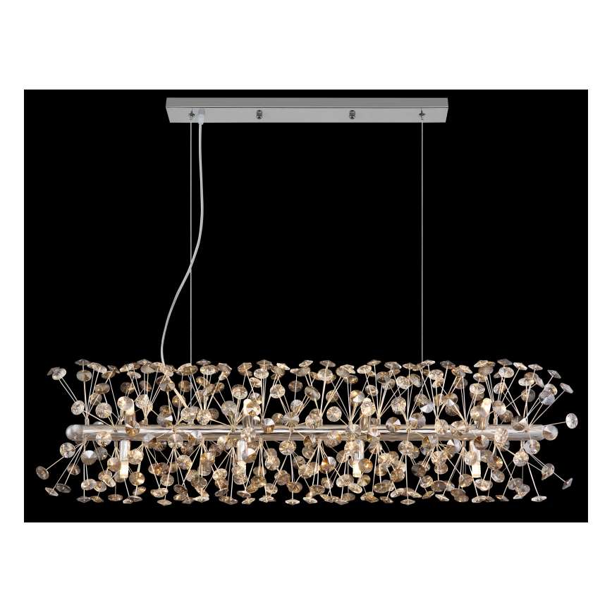 Globo - LED lestenec na jekleni vrvici 12xG9/3,5W/230V sijajni krom