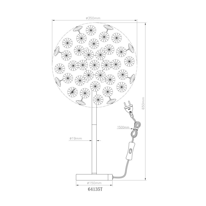 Globo - LED Namizna svetilka 8xG9/3,5W/230V zlata
