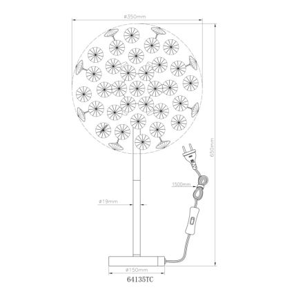 Globo - LED Namizna svetilka 8xG9/3,5W/230V sijajni krom