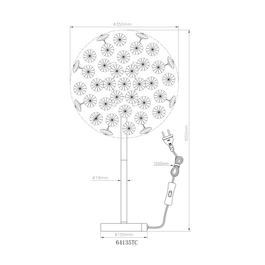 Globo - LED Namizna svetilka 8xG9/3,5W/230V sijajni krom