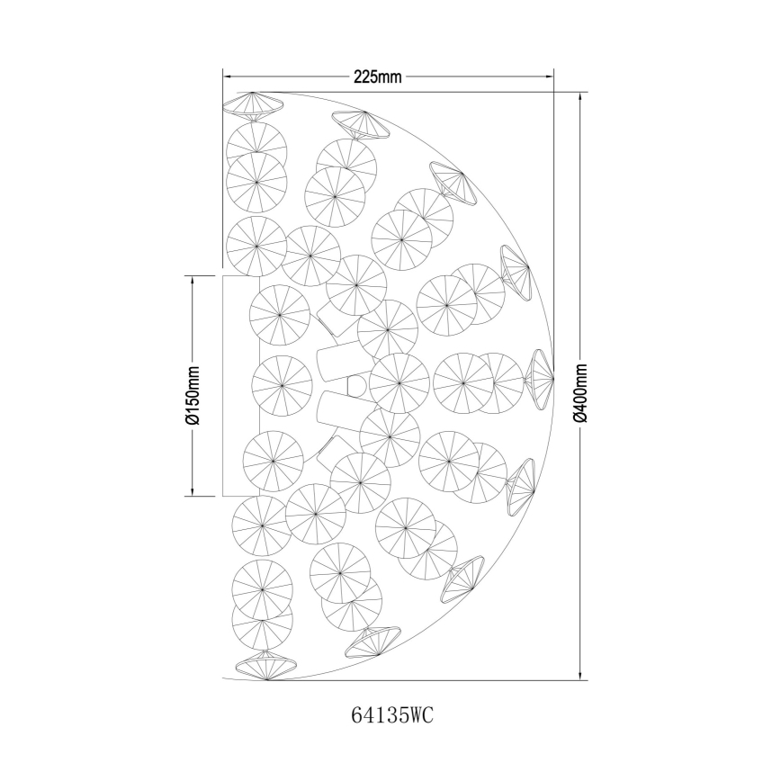 Globo - LED Stenska svetilka 6xG9/3,5W/230V sijajni krom
