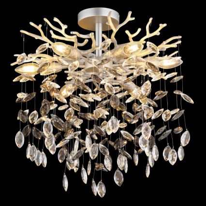 Globo - Lestenec na drogu 6xE14/40W/230V srebrn