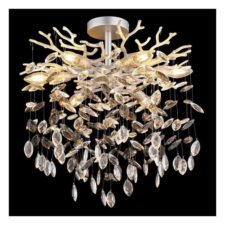 Globo - Lestenec na drogu 6xE14/40W/230V srebrn