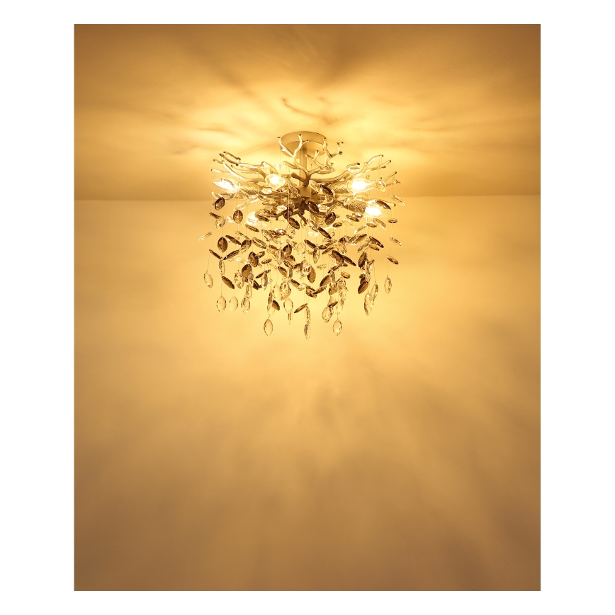 Globo - Lestenec na drogu 6xE14/40W/230V srebrn