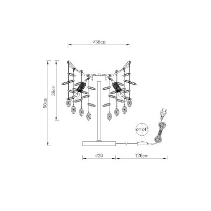 Globo - Namizna svetilka 3xE14/40W/230V srebrna