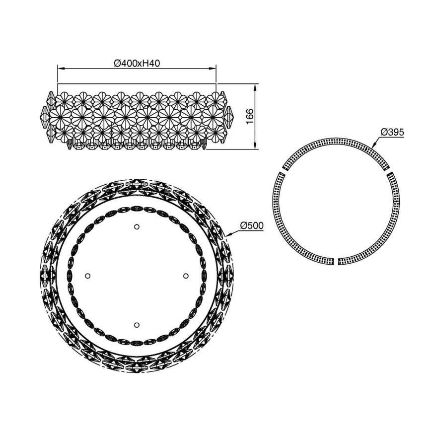 Globo - LED stropna svetilka LED/40W/230V 4000K premer 50 cm
