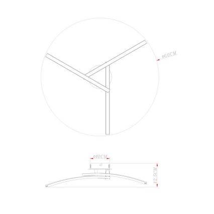 Globo - LED Lestenec 3xLED/6W/230V