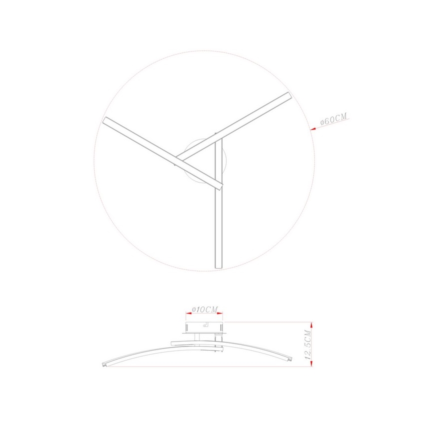 Globo - LED Lestenec 3xLED/6W/230V