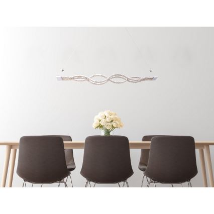 Globo - zatemljiv LED viseči lestenec na kablu LED/30W/230V + daljinski upravljalnik