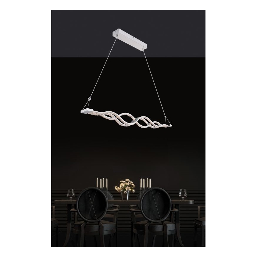 Globo - zatemljiv LED viseči lestenec na kablu LED/30W/230V + daljinski upravljalnik