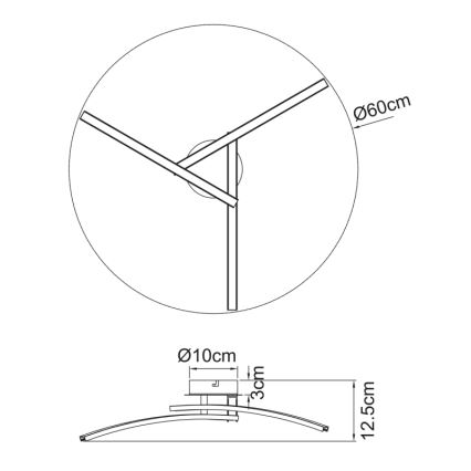 Globo - LED Nadgradni lestenec 3xLED/6W/230V 3000/4000/6000K
