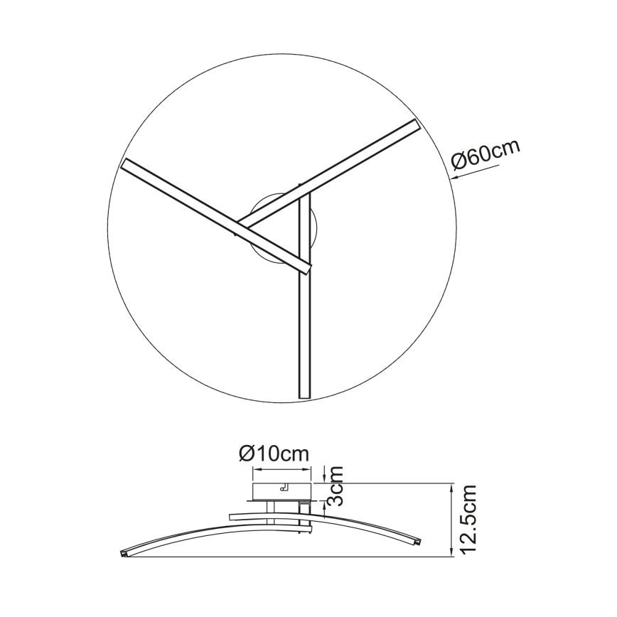 Globo - LED Nadgradni lestenec 3xLED/6W/230V 3000/4000/6000K