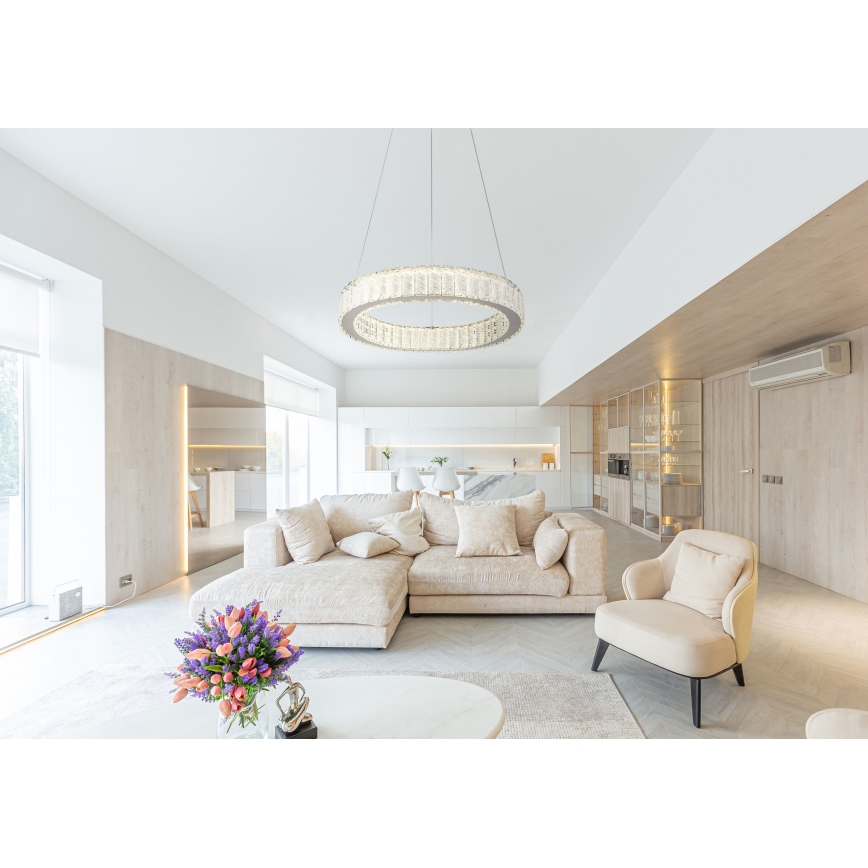 Globo - LED zatemnitvena viseča svetilka na vrvici LED/50W/230V 2700-6000K premera 50 cm + daljinski upravljalnik