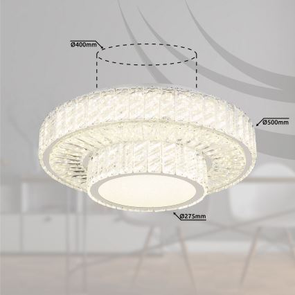 Globo - LED zatemnilna stropna svetilka LED/50W/230V 2700-6000K premer 50 cm + daljinski upravljalnik