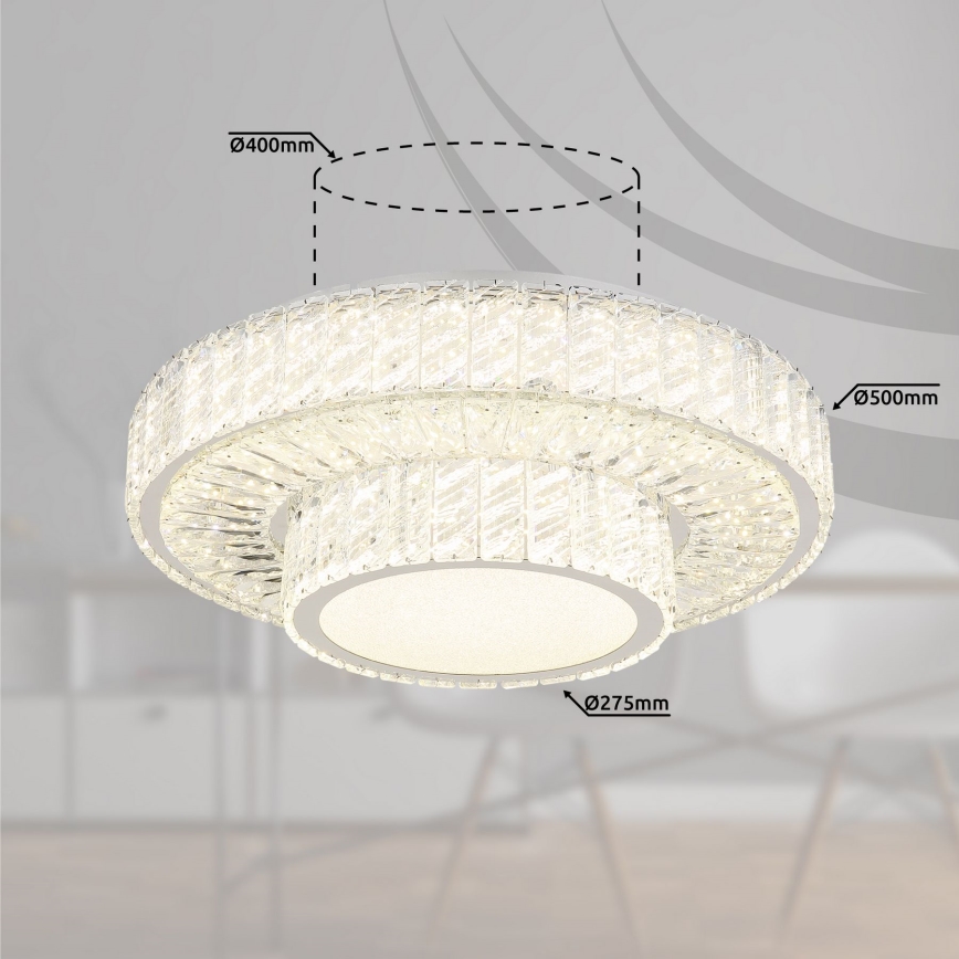Globo - LED zatemnilna stropna svetilka LED/50W/230V 2700-6000K premer 50 cm + daljinski upravljalnik