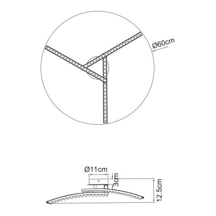 Globo - LED Kopalniški lestenec 3xLED/6W/230V IP44