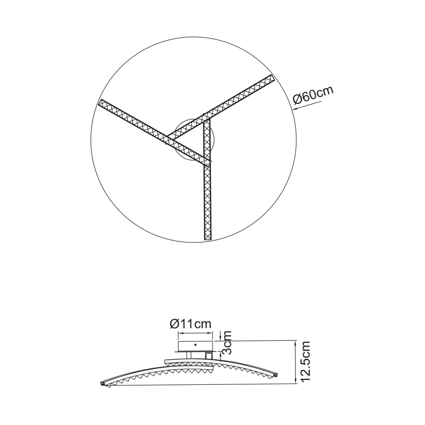 Globo - LED Kopalniški lestenec 3xLED/6W/230V IP44
