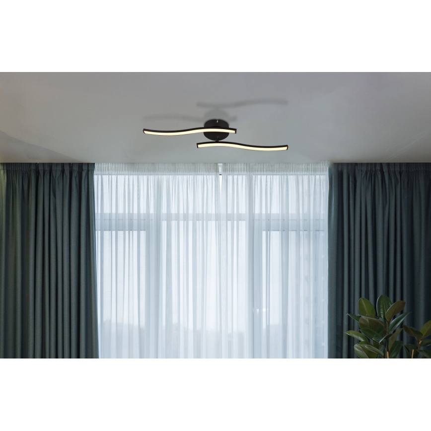 Globo - LED Lestenec LED/12W/230V 3000K črna