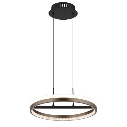 Globo - LED Lestenec na vrvici LED/40W/230V 3000/4000/6000K pr. 39,7 cm rjava