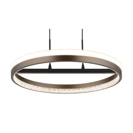 Globo - LED Lestenec na vrvici LED/40W/230V 3000/4000/6000K pr. 39,7 cm rjava