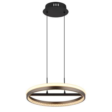Globo - LED Lestenec na vrvici LED/40W/230V 3000/4000/6000K pr. 39,7 cm rjava