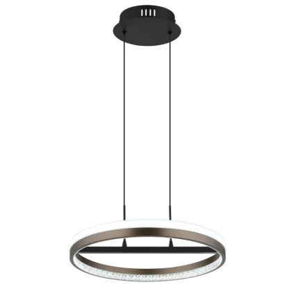Globo - LED Lestenec na vrvici LED/40W/230V 3000/4000/6000K pr. 39,7 cm rjava