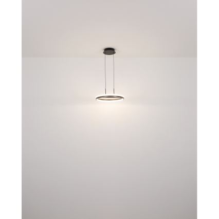 Globo - LED Lestenec na vrvici LED/40W/230V 3000/4000/6000K pr. 39,7 cm rjava