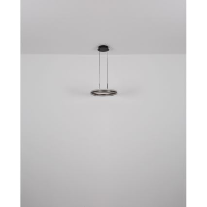 Globo - LED Lestenec na vrvici LED/40W/230V 3000/4000/6000K pr. 39,7 cm rjava